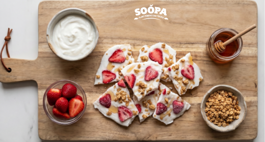 Frozen Strawberry Yoghurt Bark for Dogs Recipe