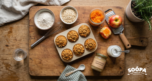 Carrot & Apple Dog Muffins Recipe