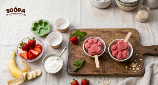 Strawberry & Banana Doggy Ice Lollies Recipe