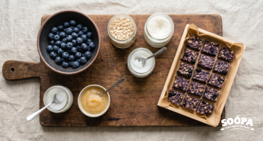 Blueberry Coconut No-Bake Dog Treat Squares Recipe
