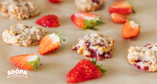 Strawberry & Chia Seed Breakfast Cookies for Dogs (Healthy, Easy & Oat-Based!)