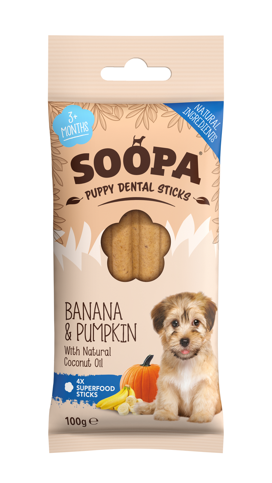 Banana & Pumpkin Dental Sticks for Puppies