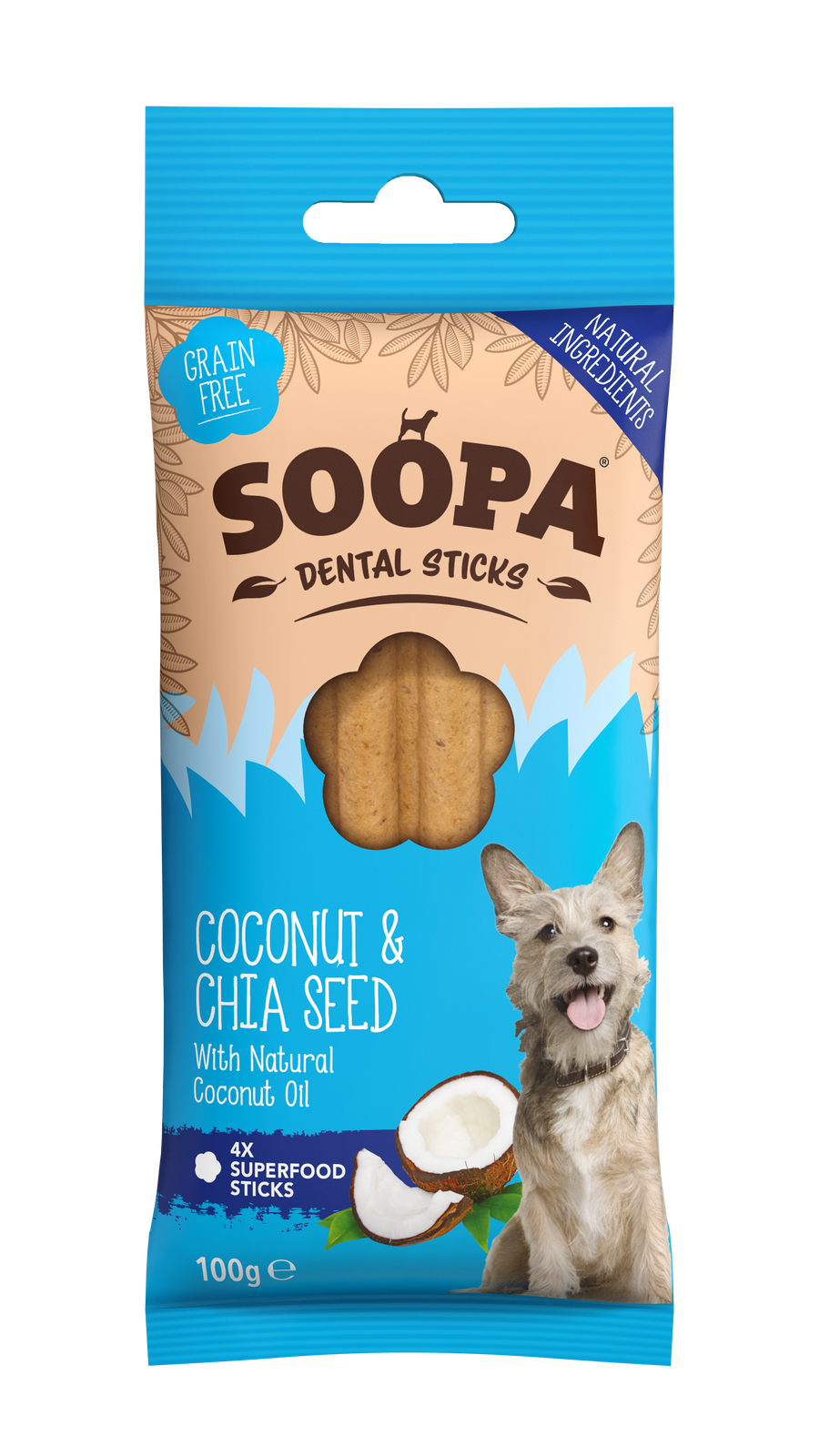 Coconut & Chia Seed Dental Sticks