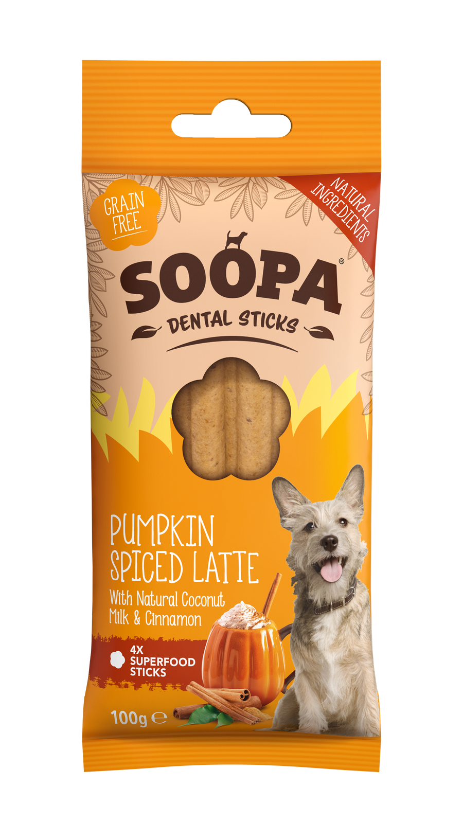 Pumpkin Spiced Latte Dental Sticks
