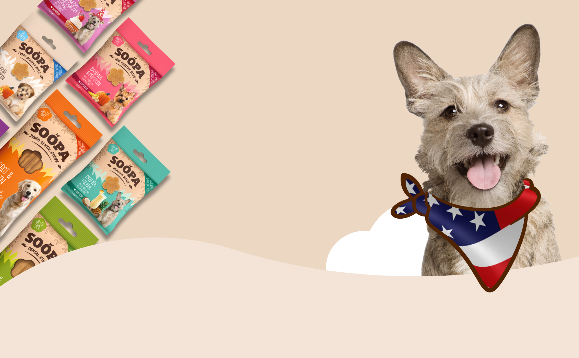 Natural treats
for happy, healthy 
dogs