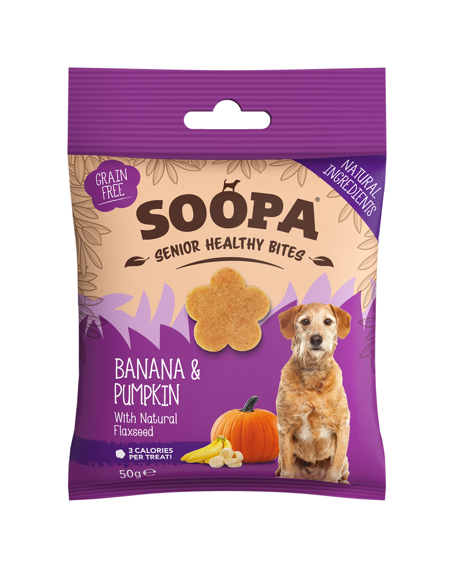 Banana, Pumpkin & Flaxseed Healthy Bites for Senior Dogs