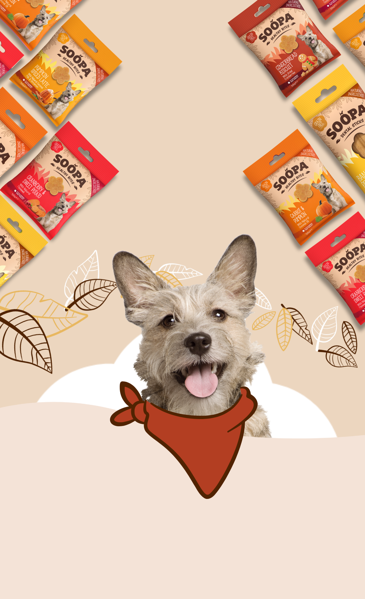 Natural treats
for happy, healthy
dogs