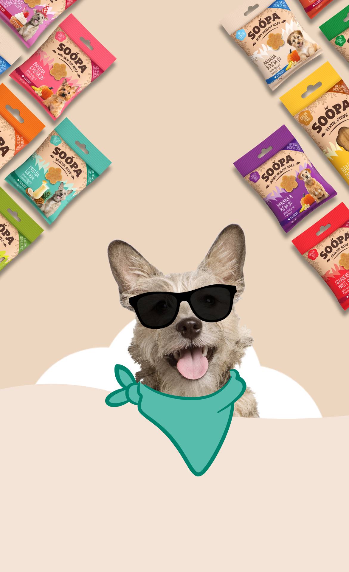 Natural treats
for happy, healthy 
dogs