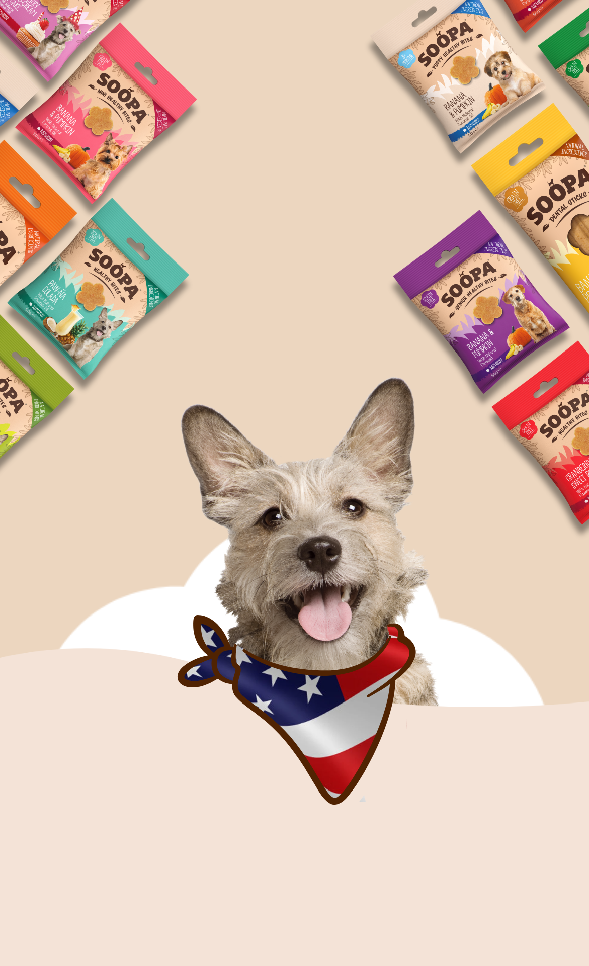 Natural treats
for happy, healthy 
dogs