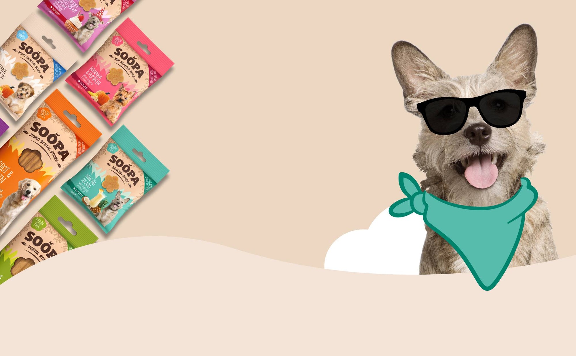 Natural treats
for happy, healthy 
dogs