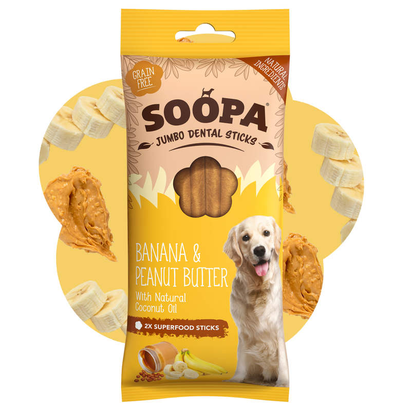Banana & Peanut Butter Jumbo Dental Stick 170g