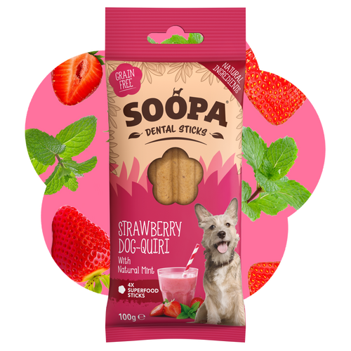 Strawberry Dog-Quiri Dental Sticks