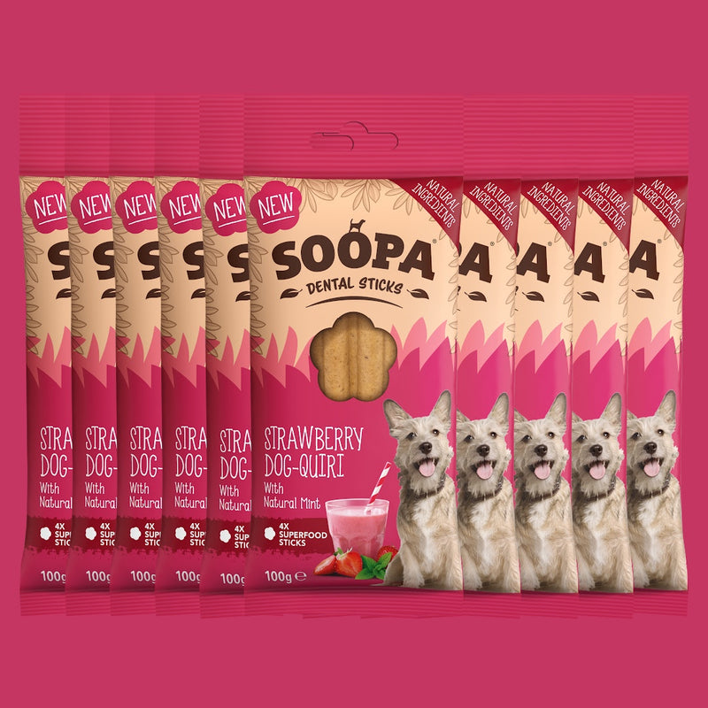 Strawberry Dog-Quiri Dental Sticks